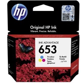 HP 653 Tri-color Original Ink Advantage Cartridge