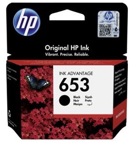 HP 653 Black Original Ink Advantage Cartridge
